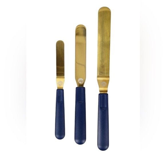 NEW Wilton 3pc Gold Spatula Decorating Set - Picture 1 of 5